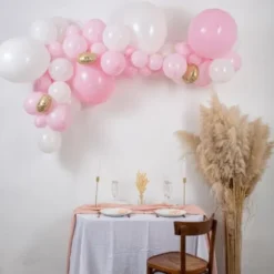 Kit arche 57 ballons - Babypink