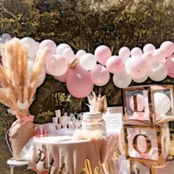 Kit arche 57 ballons - Babypink