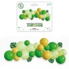 Kit arche à ballons - 24 ballons en latex + 4 feuilles de jungle - Collection Dinosaure