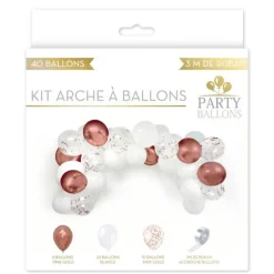 Kit arche à ballons - 40 ballons en latex - Rose Gold