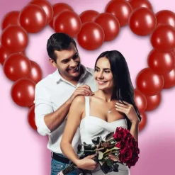 Kit arche à ballons en forme de cœur - 40 ballons - Saint-Valentin - Collection Chéri Chérie