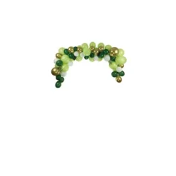 Kit arche 70 ballons et feuilles tropicales