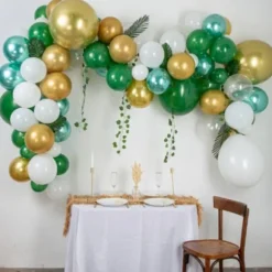 Kit arche 86 ballons et feuilles tropicales - Tropicool