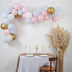 Kit arche 58 ballons - Gender Reveal