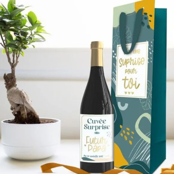 Kit Bouteille Annonce - Cuvée Surprise du Futur Papa - Collection Annonce de Grossesse