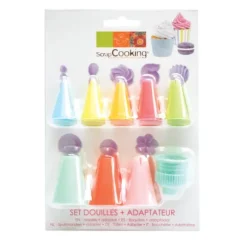 Kit de 8 douilles en plastique avec adaptateur