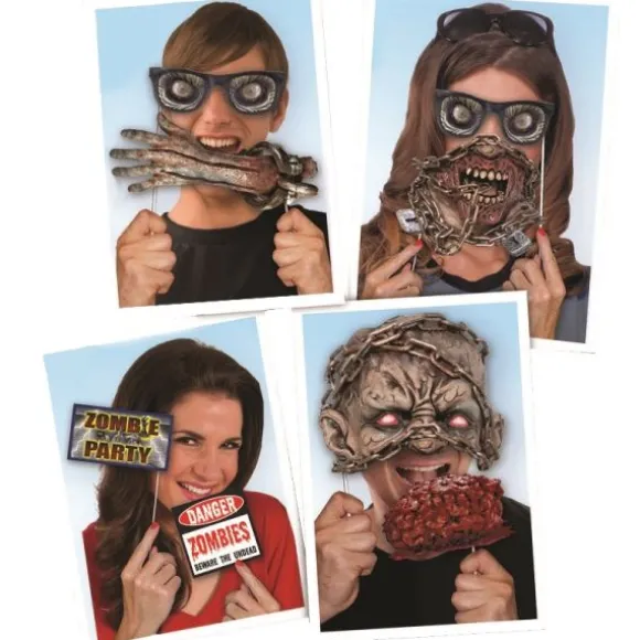 Kit Photobooth Halloween "Zombie" - 13 pièces