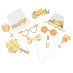 Kit Photobooth - 10 pièces - Collection Fizz Agrume