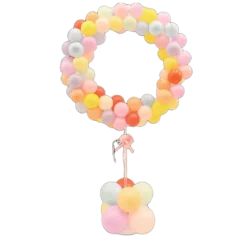 Kit Support à ballons en forme de cercle - Diamètre 70 cm x Hauteur 160 cm