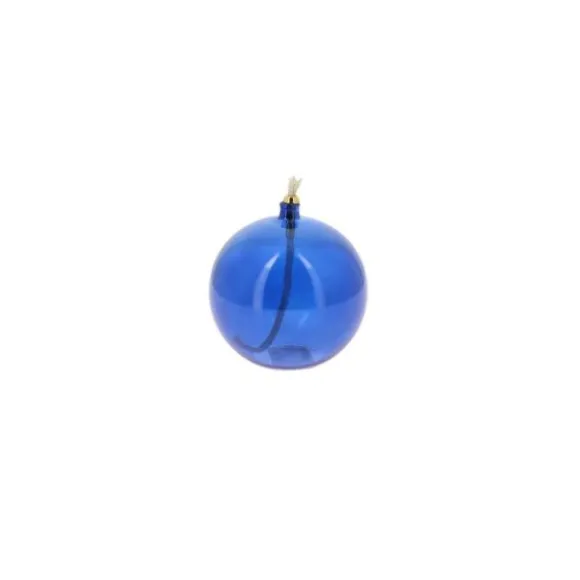 Lampe à huile en verre - Léna - 10 x 10,5 cm - Couleur au choix