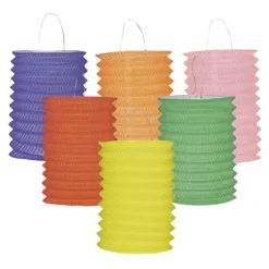 12 Lampions en Papier - 6 Coloris