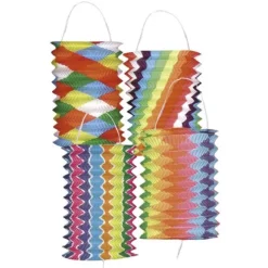 12 Lampions en Papier - Multicolore