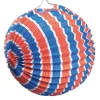 12 Lampions tricolores Bleu - Blanc - Rouge