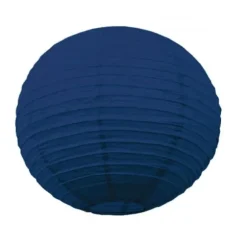 Lanterne Japonaise en Papier Bleu Nuit - 35 cm