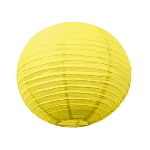 Lanterne Japonaise en Papier Jaune - 50 cm
