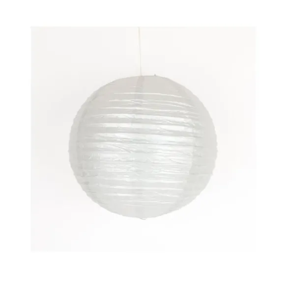 Lanterne Japonaise en Papier Argent - 35 cm
