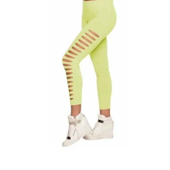 Leggings à Trou Vert - Taille Unique