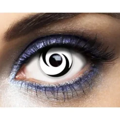 Lentilles - Blanc et Noir " White Swirl " - (sans correction) - 1an