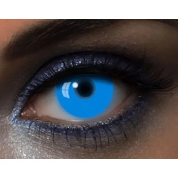 Lentilles Fantaisies - Bleu - "UV Blue" - 1 Jour (Sans correction)