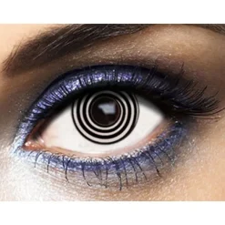 Lentilles Fantaisies - Noir et Blanc - Spiral - 1 Jour (Sans correction)
