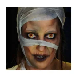 Lentilles Fantaisies – Rouge et Jaune - "Virus" - 1 Jour (Sans correction)