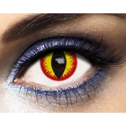 Lentilles Fantaisies – Rouge et Jaune - "Devil" - 1 Jour (Sans correction)