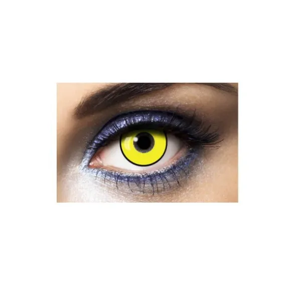 Lentilles " Infected " - Jaune & Noir - (Sans Correction) - 1 an