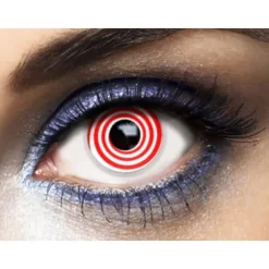 Lentilles " Red Psycho " - Rouge (sans correction) - 1 an