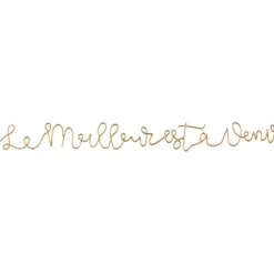 Les Lettres Décoratives en Métal Doré - "Le Meilleur est à Venir"