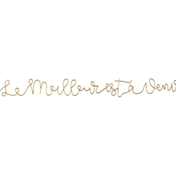Les Lettres Décoratives en Métal Doré - "Le Meilleur est à Venir"