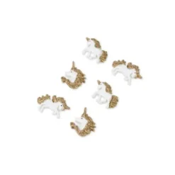 6 Licornes Blanches Adhésives - Jolie Licorne