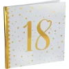 Livre d'Or Anniversaire - Blanc et Or - 18 ans