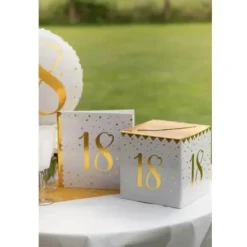 Livre d'Or Anniversaire - Blanc et Or - 18 ans