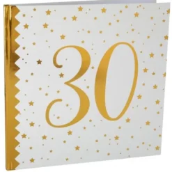 Livre d'Or Anniversaire - Blanc et Or - 30 ans