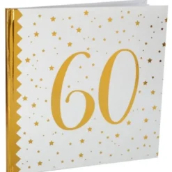 Livre d'Or Anniversaire - Blanc et Or - 60 ans