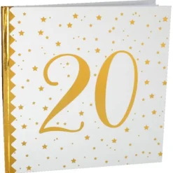 Livre d'Or Anniversaire - Blanc et Or - 20 ans