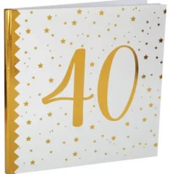 Livre d'Or Anniversaire - Blanc et Or - 40 ans