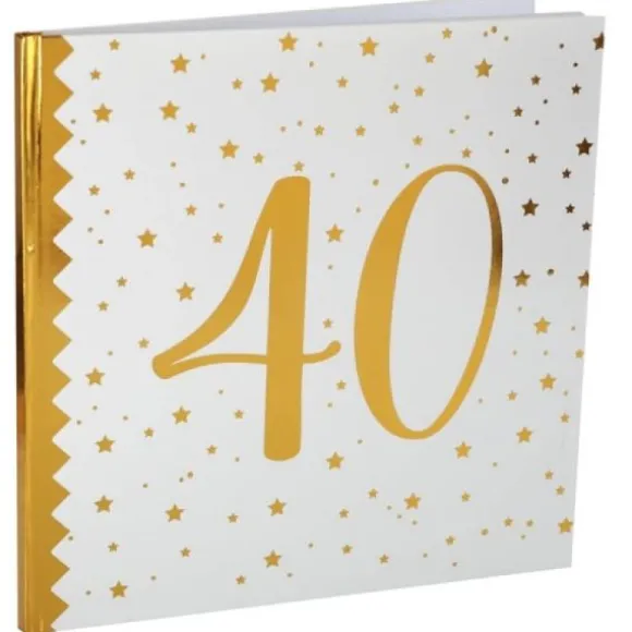 Livre d'Or Anniversaire - Blanc et Or - 40 ans