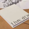 Livre d'or avec couverture en tissu effet lin de 68 pages - 23,5 x 18 cm