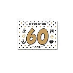 Livre d'Or Blanc, Noir & Or - Anniversaire - Age au Choix