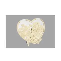 Livre d'Or Cœur en bois - Grand Modèle