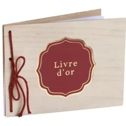 Livre d'or de 40 pages en bois - 30 x 22 cm - Collection Sienne