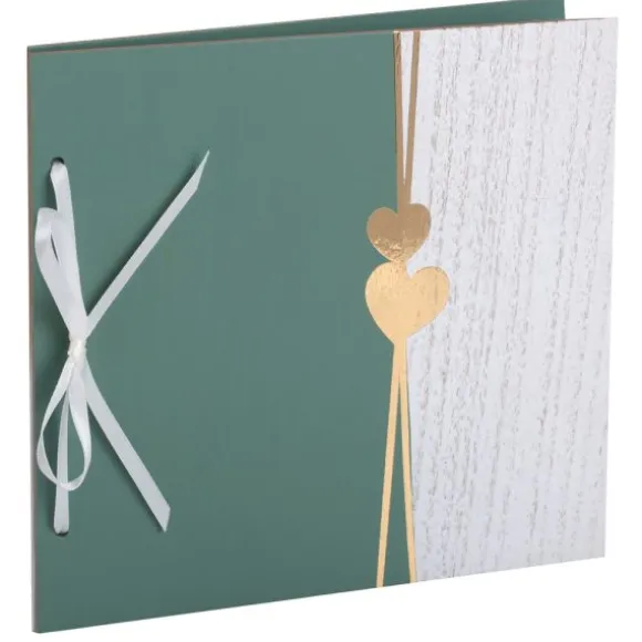 Livre d'or de 40 pages en bois - 22 x 22 cm - Collection Délice - Couleur au choix