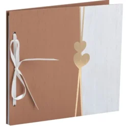 Livre d'or de 40 pages en bois - 22 x 22 cm - Collection Délice - Couleur au choix