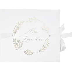 Livre d'or de 68 pages FSC® - 22 x 19 cm - Collection Communion Blanc et Or