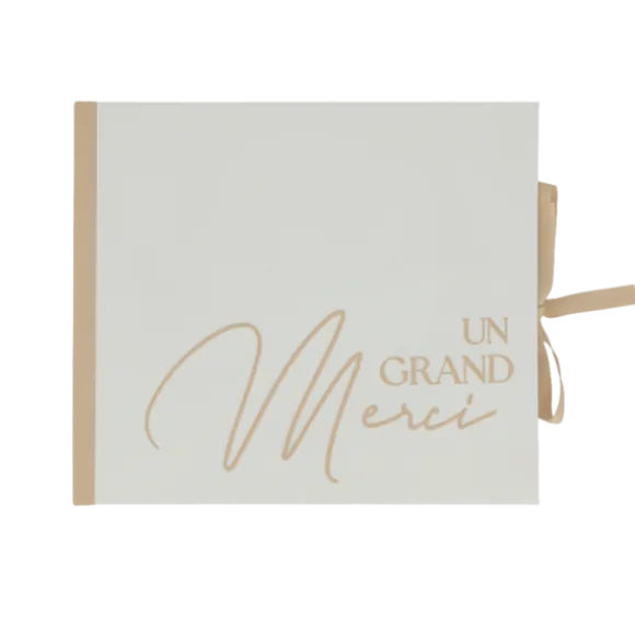 Livre d'or de 68 pages "Un Grand Merci" - 22 x 19 cm - Couleur au choix