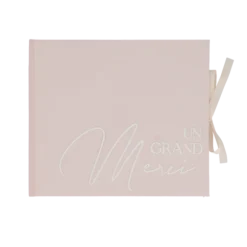 Livre d'or de 68 pages "Un Grand Merci" - 22 x 19 cm - Couleur au choix