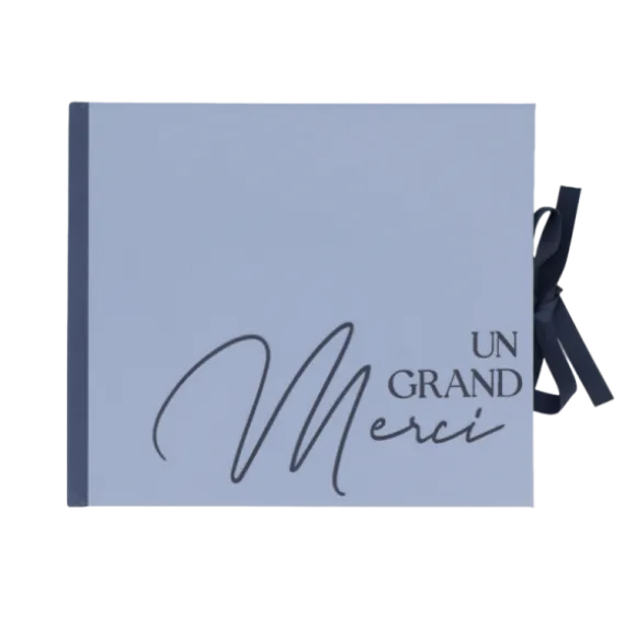 Livre d'or de 68 pages "Un Grand Merci" - 22 x 19 cm - Couleur au choix