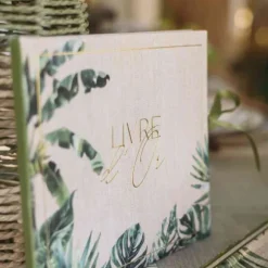 Livre d'or de 68 pages - 22 x 19 cm - Collection Coco Palm