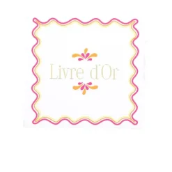 Livre d'or de 68 pages - 21 x 20 cm - Collection Pink Lemonade